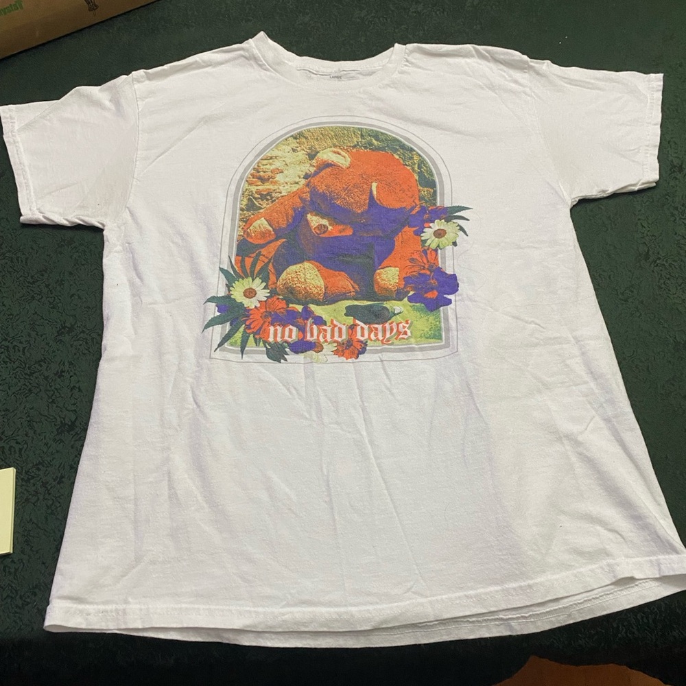 No Brand White Graphic Tee - No Bad Days